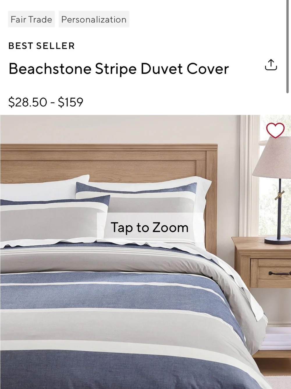 Pottery Barn Teen Beachstone duvet and sham twin XL super soft jersey like new